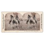 Sioux Indians Riding Horseback - Lithograph Stereoview - Western Plains Natives