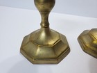 Vintage Set Of 2 Solid Brass Candlestick Candle Holders India 3 75  Tall Mcm