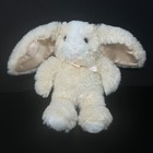 Vintage Dakin Cream Bunny Rabbit Plush Long Lop Satin Ears Stuffed Animal 1992