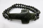 J c  Walsh Handcrafted Irish Connemara Marble 2 Strand Cross Stretch Bracelet