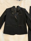 Formal Tuxedo Suit Boys Size 5 Satin Trim 2pc Set Black