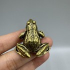 1 4  Collect Chinese Solid Brass Lovable Animal Frog Small Statue
