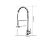 Chrome Kitchen Swivel Spout Pull Out Spout Mixer Deck Mount Brass Faucet Tap