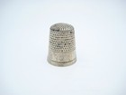 Monogrammed Leb Antique Sterling Silver Sewing Thimble Size 10