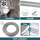 100ft 1 8 7x7 Stainless Steel Cable Wire Rope Aircraft Cable Railing Decking Kit