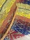 Handwoven Lao thai Ceremonial Textile     Rainbow Diamond Pattern With Fringe