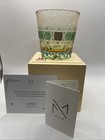Masu Edo Kiriko Handcrafted Emerald Fluorite Whisky Glass W  Wooden Box New