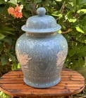 Vintage Chinese Porcelain Celadon Vase 13 5 Inches