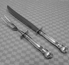 Gorham Chantilly Sterling Silver Two Piece Carving Set  knife 12 1 4   No Mono