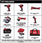 Milwaukee M18 Cordless Lithium-ion 6-tool Combo Kit  2696-26 