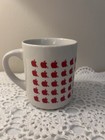 Vintage Apple Computer Cermaic Coffee Mug Red Repeating Apple Logo Icons 80s