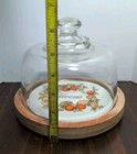 Goodwood Wood Board Cheese Serving Tray Glass Dome Cloche Vtg Spice Of Life