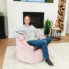 Milano Bean Bag Chair  Mauve Plushie Fur  Soft Faux Fur  2 5 Feet