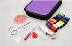 1set Mini Home Black Sewing Kit   travel Thread Needle Tape Measure Scissor Sewing