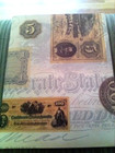 Confederate States Paper Money Facsimile Bills New Writing Paper   Envelope Set