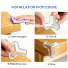 4 8   Silicone Corner Protector Soft Table Edge Corner Guard Baby Safety Proofing
