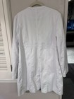 Figs Womens White Pockets Long Sleeve Button Up Lab Coat Size Sm