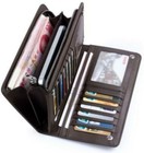 Men s Bifold Leather Zip Long Wallet Id Credit Card Holder Purse Clutch Handbag