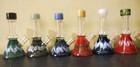 5  Mini Beaker Smoke Water Pipe Bong Ring Raked Color Base Taper Neck Usa Glass