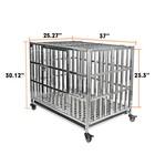 Confote 37  Stackable Heavy Duty Dog Kennel Pet Stainless Steel Crate Cage New