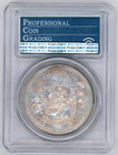 1877 S Chopmarked Trade Dollar Pcgs Vf Detail - 40th Anniversary Label