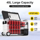 For Qt 47 Car Fridge Compressor Trip Freezer Camping Road Portable Rv suv Cooler