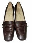Salvatore Ferragamo Italy Dark Brown Leather Heels Ribbon Bow Tie Pumps Size 6