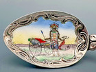 Vintage South African   Rickshaw Enameled Souvenir Spoon B387