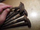 Lot Of 6 Antique Large Railroad Spikes Screws Or Bolts 8  Heavy