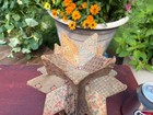 Antique Moravian Star Geometric Patchwork Pincushion 1920 s - 30s Vintage Sewing