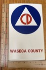 Vintage 1960 s 1970 s Civil Defense Window Sign  11  X 6 5  Cardstock Waseca Mn