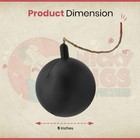 Plastic Black Fake Round Cartoon Bomb Prop Pretend Halloween Costume Accessory