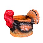Vintage Thanksgiving Turkey Planter Ceramic Fall Autumn Harvest Decor Figurine