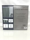 Nueva Spa 5 Piece Bath Set Meriden Sage Green  Curtain Hooks Liner Pump Tumbler 
