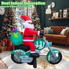 6ft Inflatable Motorcycle With Santa Outdoor Decoration  Christmas Blow Up