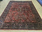 8x10 Indo Sarouk Rug Super Authentic Hand Knotted Woven 100  Wool Oriental Rug