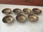 Antique Mongolian Tibetan  Buddhist Brass Offering Bowls Set Of 7
