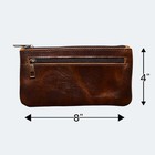 Vintage Leather Pencil Case Pouch  Pen Pouch For Work   Vintage Brown