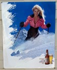 Vtg 1989 Coors Colorado Skiing 22x28 Poster Sexy Girl Cheesecake Legendary Peaks