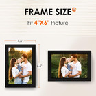 4x6 Picture Frame Set Of 2 Black Wall Tabletop Display Plexiglass Photo Frames