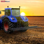 Heavy-duty 72  Pine Straw Landscape Rake For Cat-1   Cat-0 Tractor 3 Pt Steel