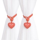 Hand Woven Curtain Holdbacks Braided Rope Heart Ties For Stylish Window 2pcs