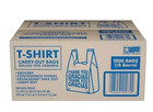 1000 Bags T-shirt Thank You Plastic Grocery Store Shopping Carry Out Bags