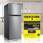 Galanz 4 6  Cu Ft Two Door Mini Refrigerator With Freezer  Stainless Steel  New 