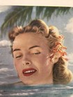 Woodbury Dream Stuff Vtg 1949 Print Ad Tropic Dream Couple On Hawaiian Beach