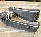 Cabelas Gray Moccasin Slippers Size 8 Womens Fur Inside Nwot