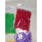 Lot Of 5 3 Oz Faceted Acrylic Craft Beads Assorted Colors Red Green Blue Yellow