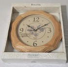 New Pfaltzgraff Blue Yorktowne Bulova Clock 12 In Oak Trim Sealed Vintage