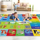 Kids Play Rug For Playroom  Kids Play Mat Abc Educational 79x59 Inches