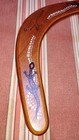 Australian Wooden Boomerang Hand Made Painted Kangaroo Gecko Australia 22 